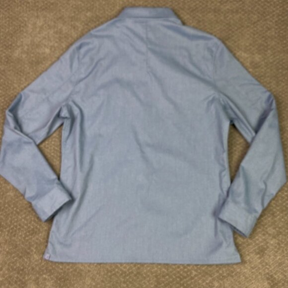 Lululemon Button Up Shirt Men's Large Slim Blue Commission Button Down Front - Picture 4 of 11